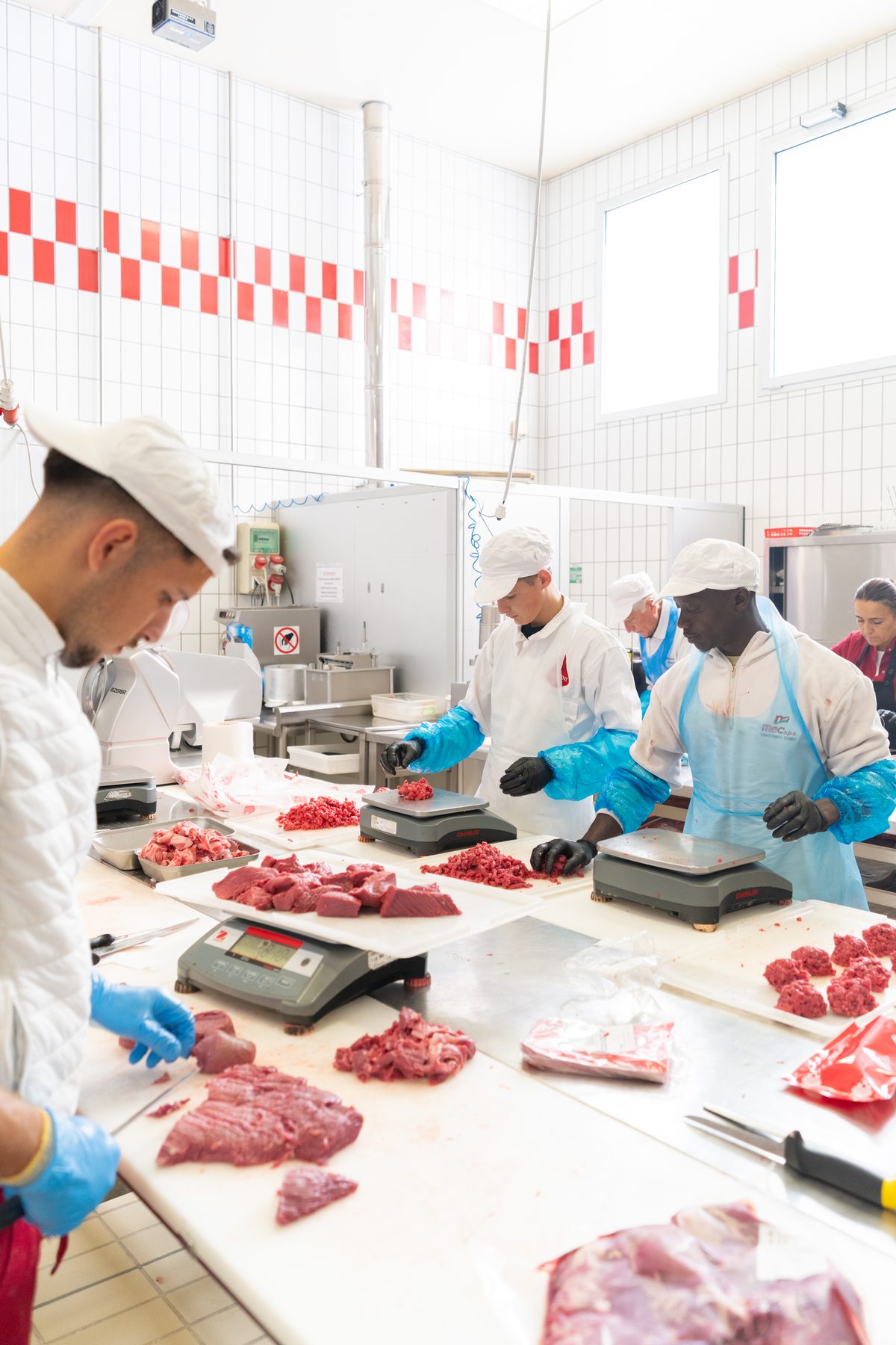 Banco di porzionatura del laboratorio